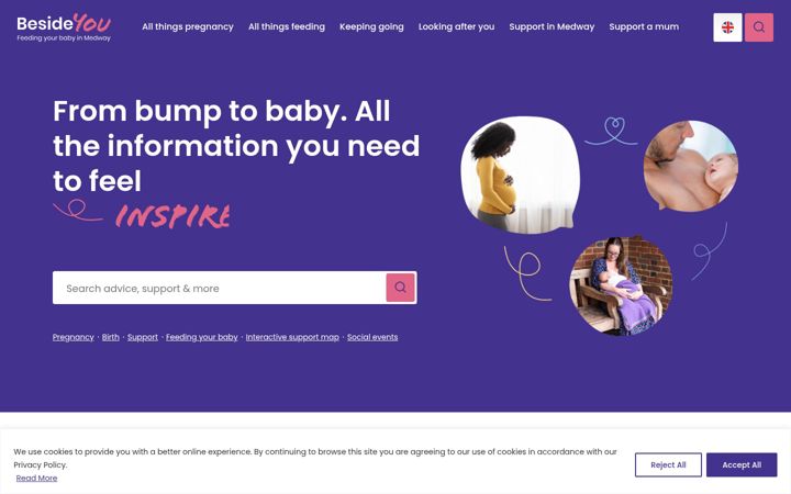Screenshot of besideyoumedway.co.uk
