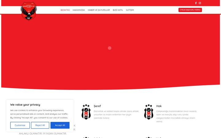 Screenshot of besiktas.dk