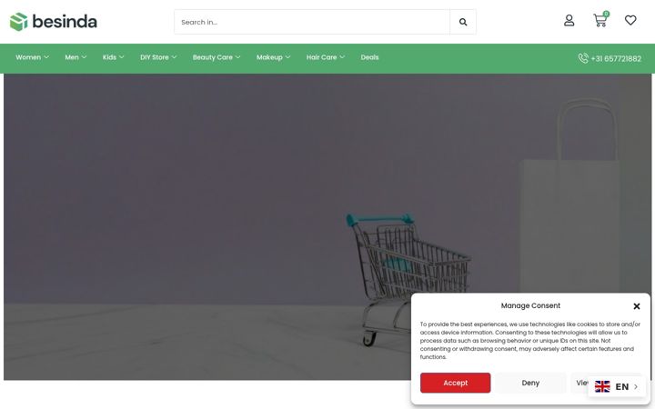 Screenshot of besinda.nl