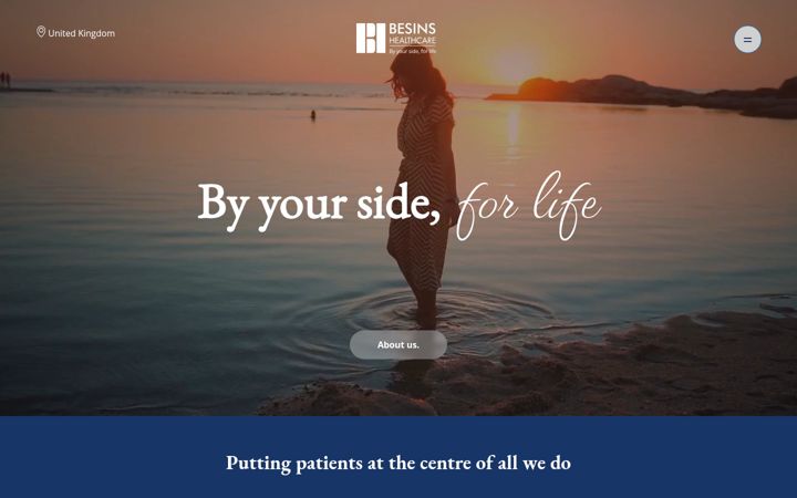 Screenshot van besinshealthcare.co.uk
