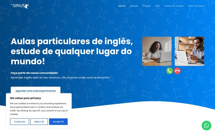 Screenshot of besirius.com.br