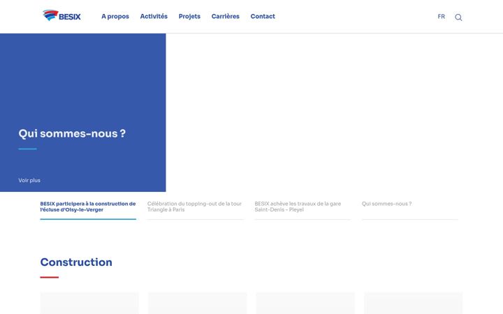 Screenshot of besix.fr