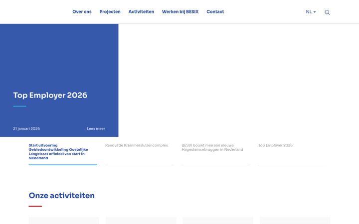 Screenshot of besix.nl