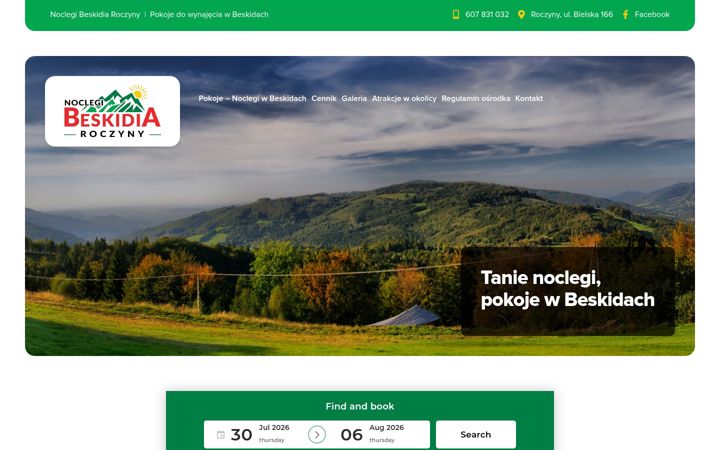 Captura de pantalla de beskidia.com.pl