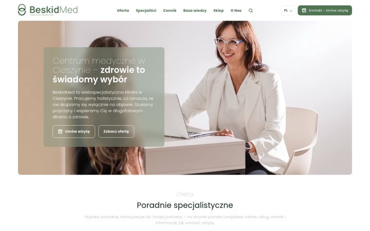 Screenshot of beskidmed.pl
