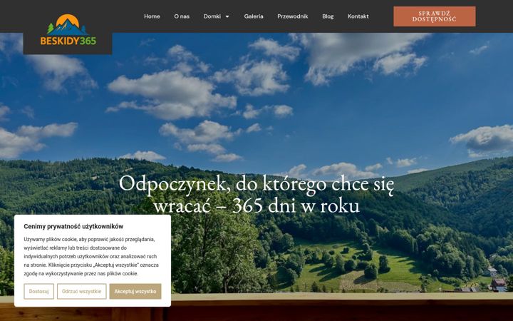 Screenshot of beskidy365.pl