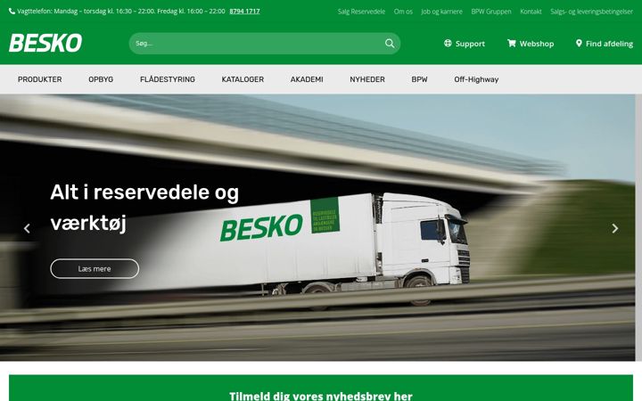 Screenshot of besko.dk