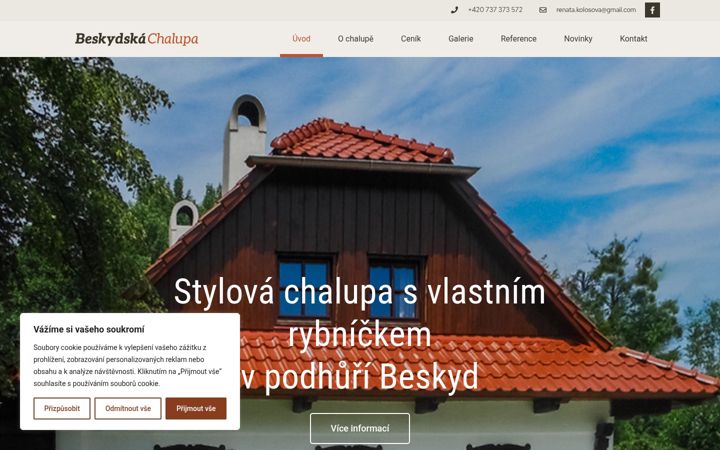 Screenshot of beskydskachalupa.cz