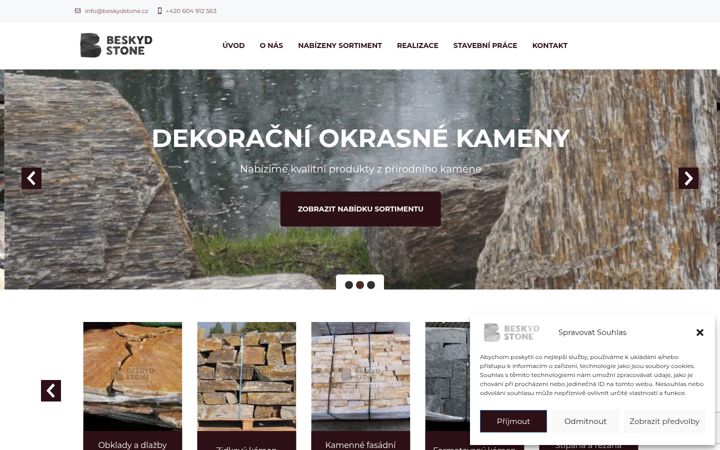 Screenshot of beskydstone.cz