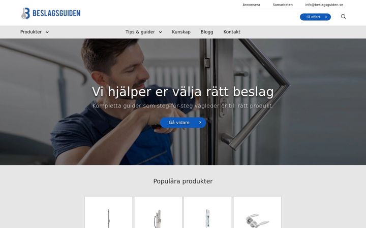 Screenshot of beslagsguiden.se