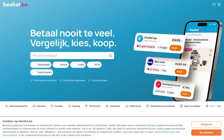 Screenshot of beslist.be