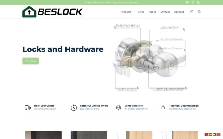 Screenshot of beslock-products.com
