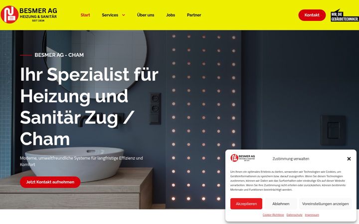 Екранна снимка на besmer-ag.ch