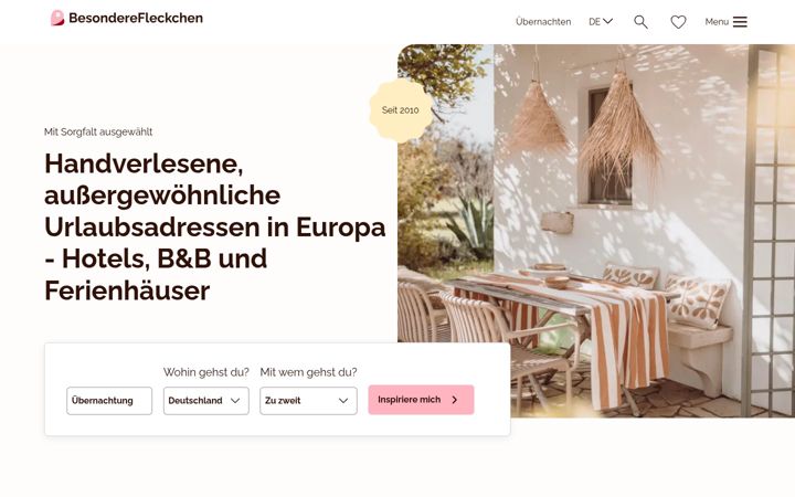 Screenshot of besonderefleckchen.de