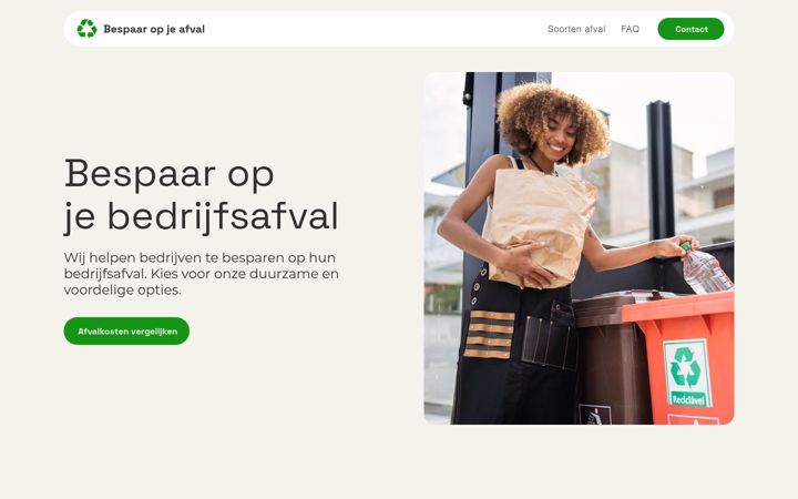 Screenshot of bespaaropjeafval.nl