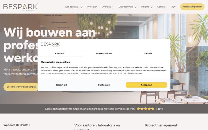 Zrzut ekranu bespark.nl