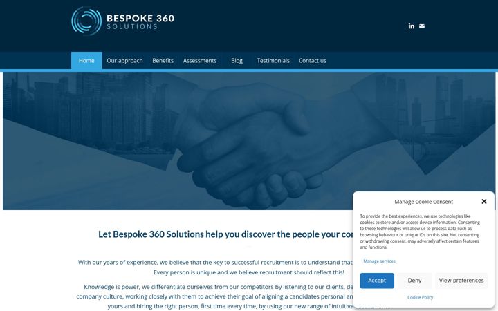 Screenshot of bespoke360.co.uk
