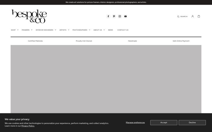 Screenshot of bespokeandco.ie
