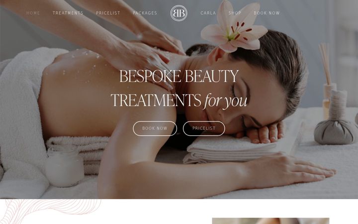 Screenshot of bespokebeauty.care