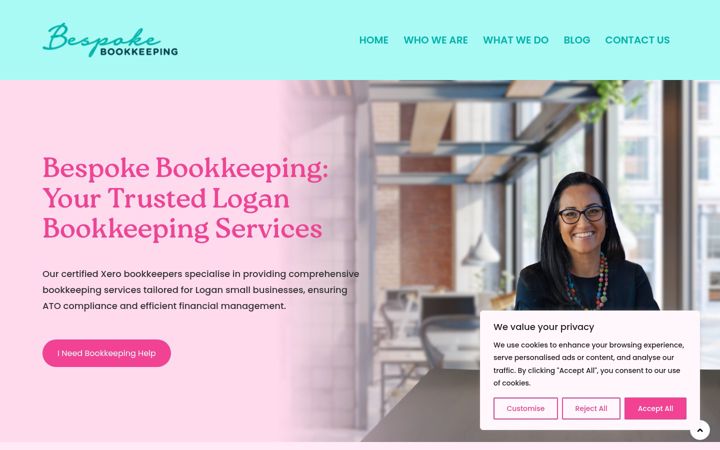 Screenshot ta' bespokebookkeeping.com.au