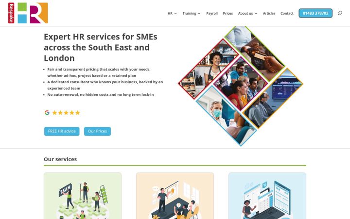 Screenshot ta' bespokehr.com