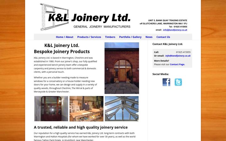 Screenshot of bespokejoineryproducts.co.uk
