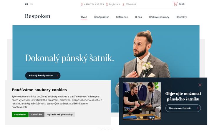 Screenshot van bespoken.cz