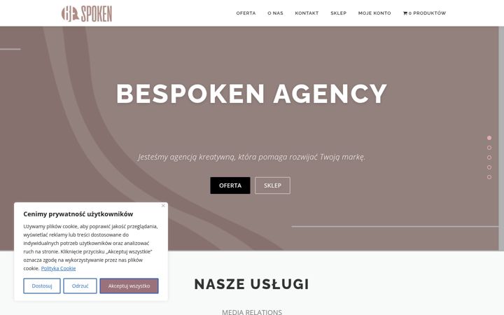 Captura de pantalla de bespokenagency.pl