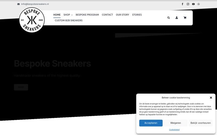 Zrzut ekranu bespokesneakers.nl