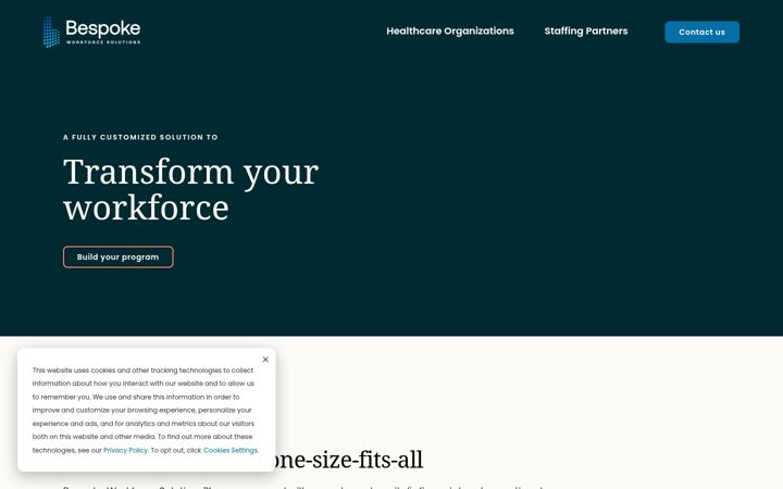 Screenshot of bespokeworkforce.com