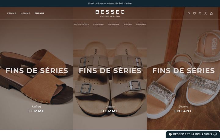 Screenshot of bessec-chaussures.com