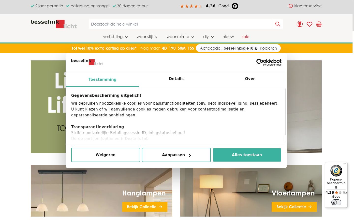 Captură de ecran a bannerului de consimțământ afișat înainte de orice interacțiune