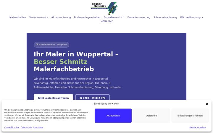 Screenshot of besser-schmitz-malerfachbetrieb.de