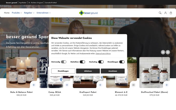 Screenshot of bessergesund.de