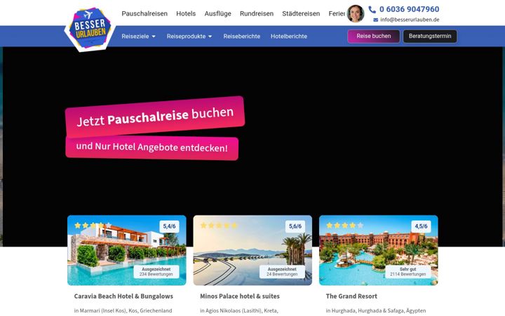 Snimka zaslona za besserurlauben.de