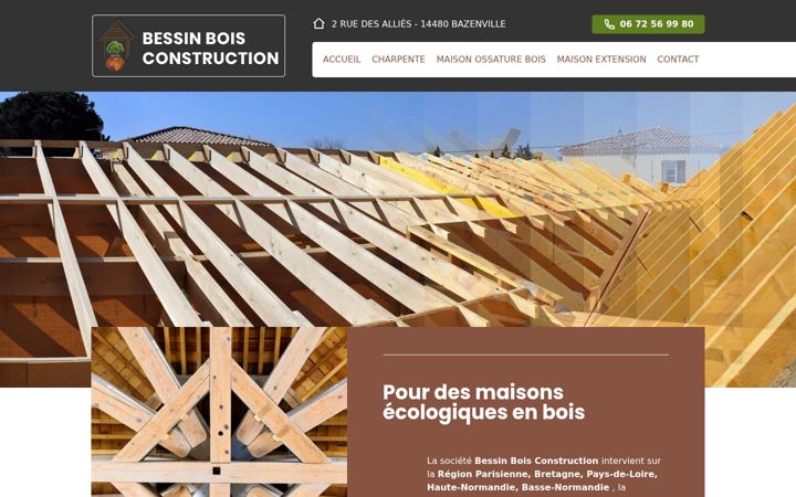 Screenshot of bessin-bois-construction.com