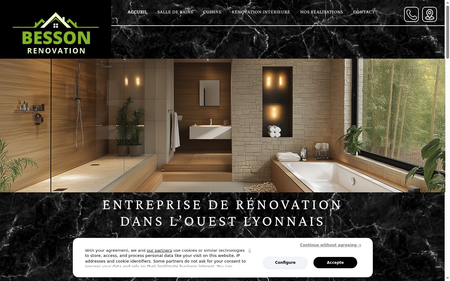 Screenshot of the consent banner shown before any interaction
