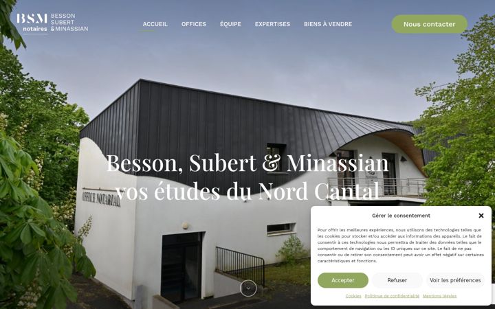 Snímek obrazovky besson-subert.notaires.fr