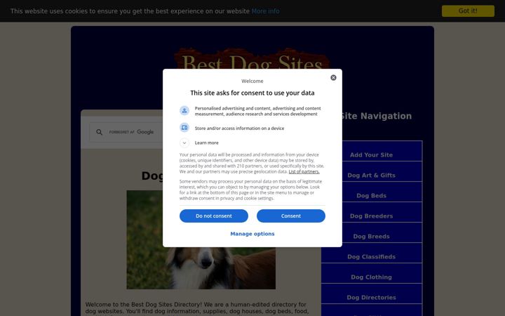 Screenshot of best-dog-sites.com