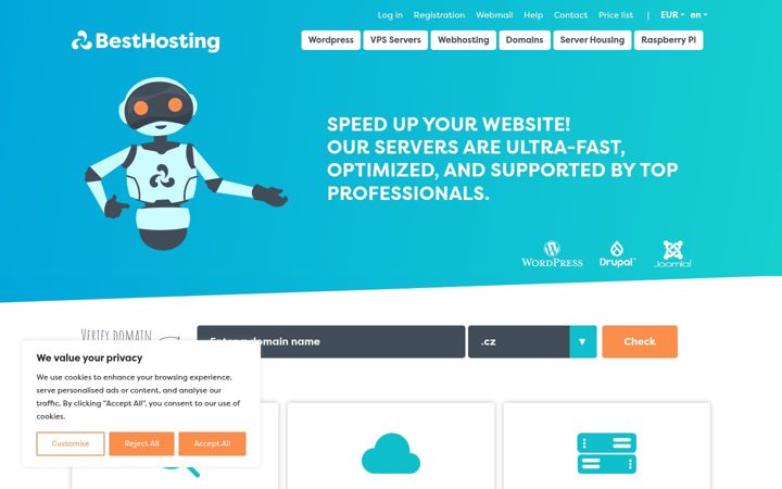Capture d'écran de best-hosting.cz