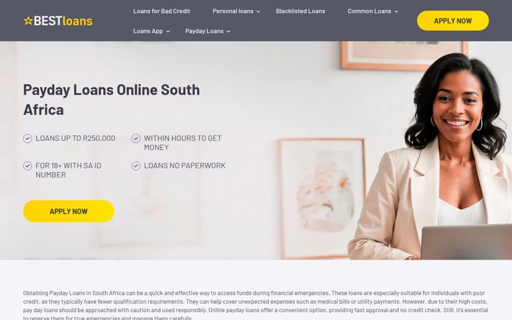 Screenshot of best-loans.co.za