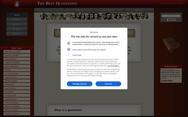 Screenshot of best-quotations.com