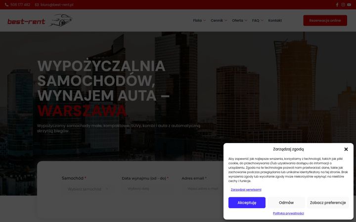 Captura de pantalla de best-rent.pl