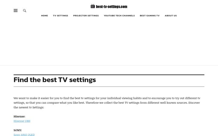 Screenshot of best-tv-settings.com