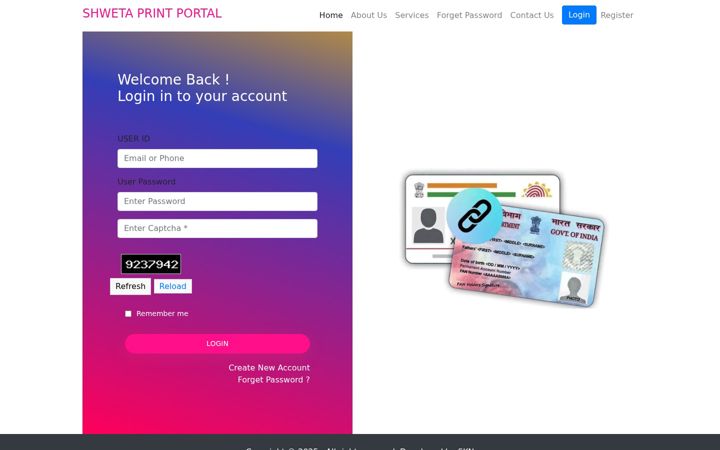 Screenshot of bestadhaarprint.in