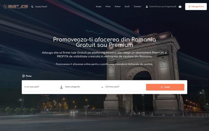 Screenshot van bestads.ro