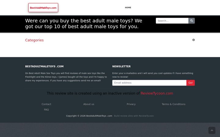 Screenshot of bestadultmaletoys.com
