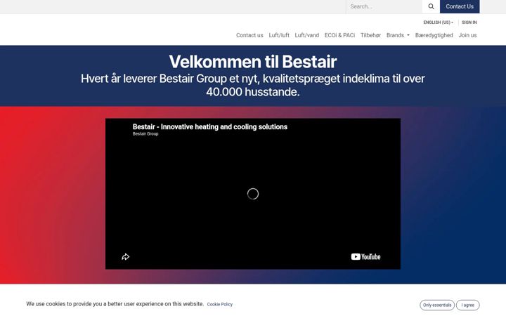Screenshot of bestair.dk