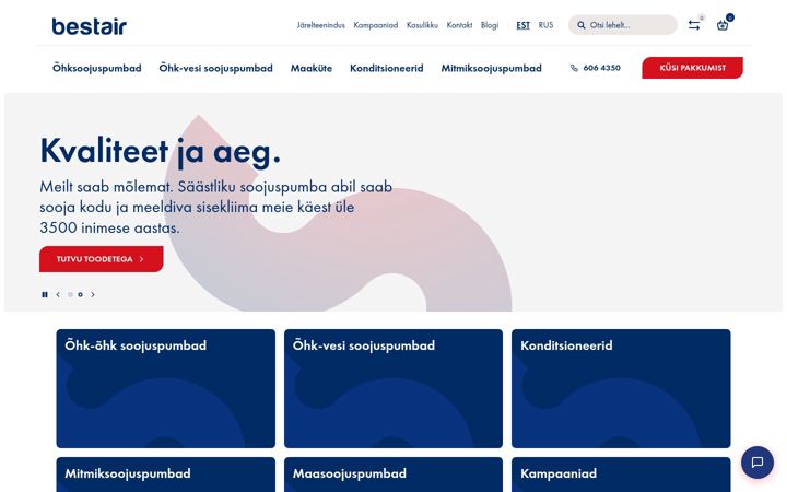 Screenshot of bestair.ee