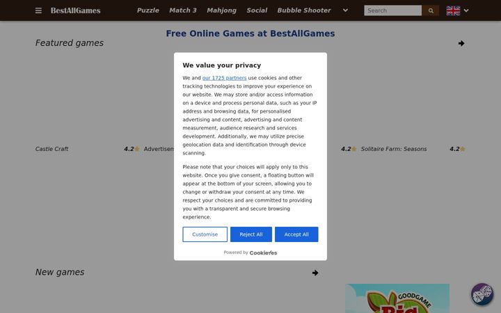 Screenshot of bestallgames.com